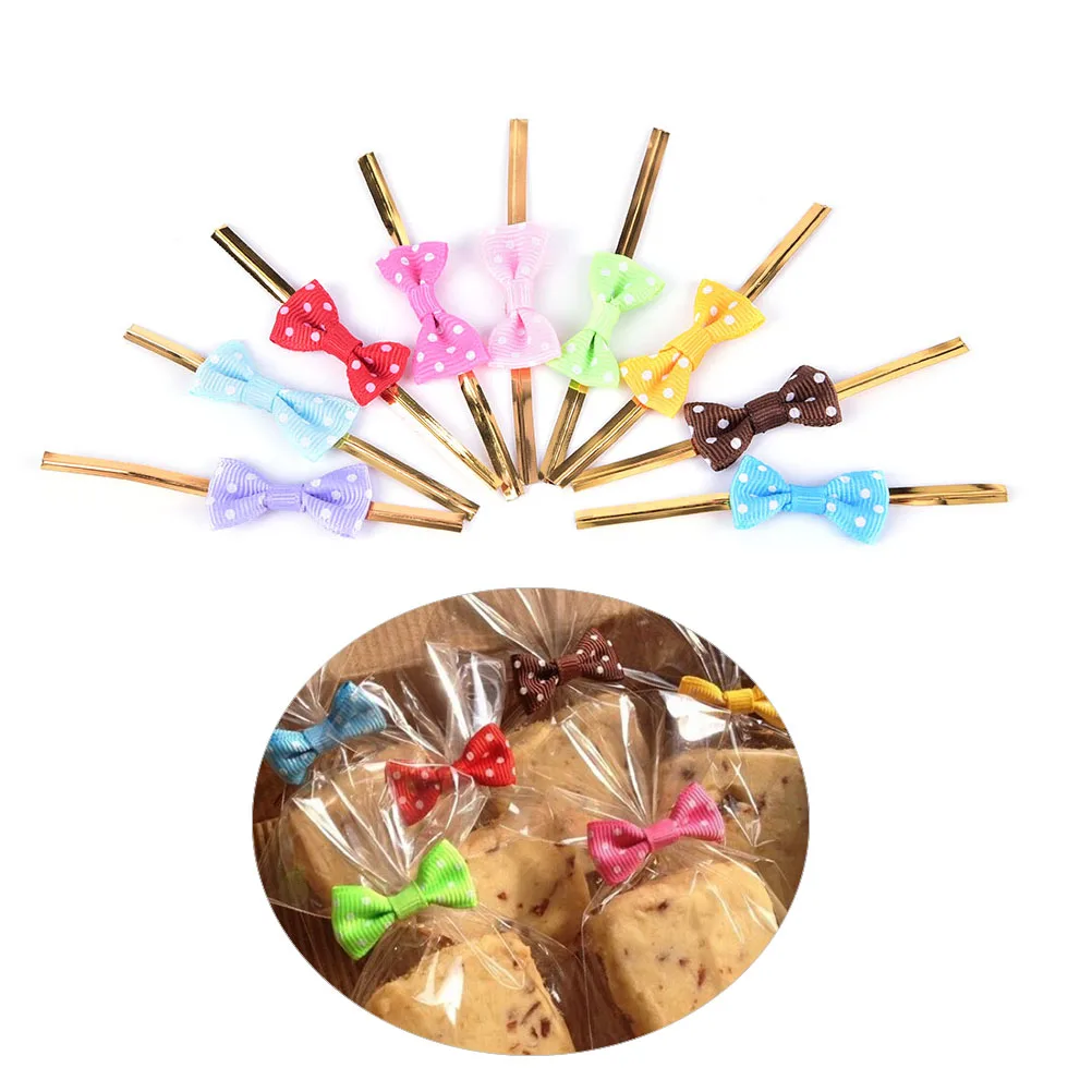 20 шт. галстуки в горошек для конфетного печенья металлические плетеные бабочки