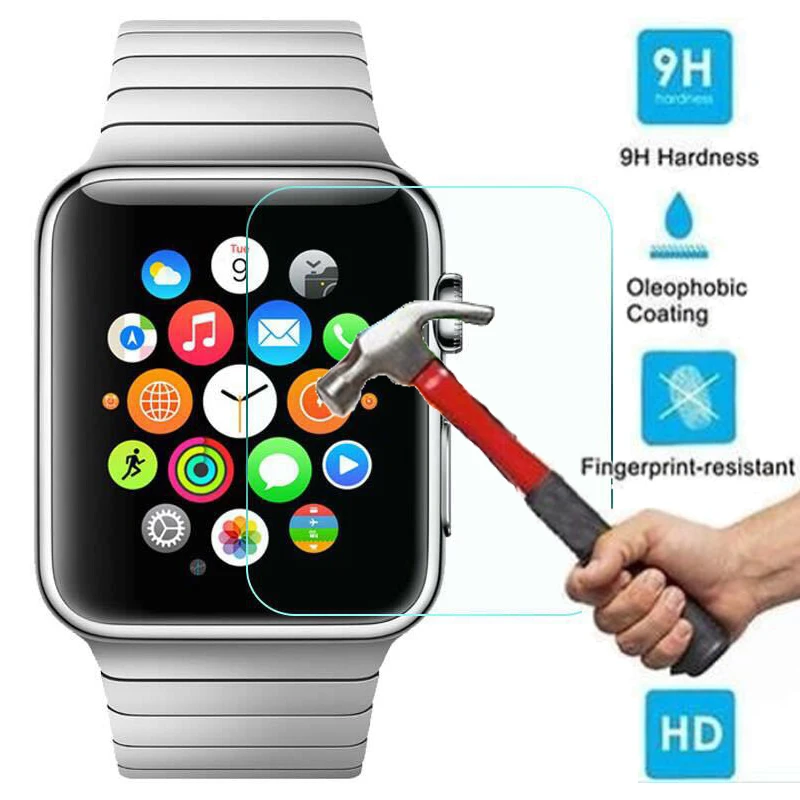 

Защитное стекло 9H HD для iwatch Apple Watch Series 1/2/3, 38 мм, 42 мм, 3 шт.