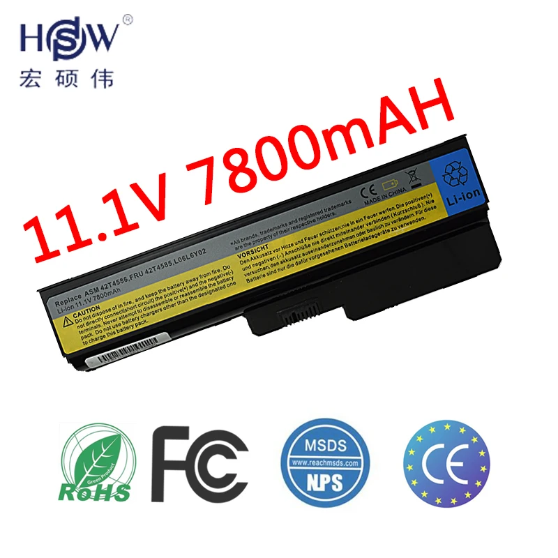 HSW ноутбука Батарея для LENOVO G430 G450 G455A G530 G550 L08O6C02 L08S6C02 LO806D01 L08L6C02 L08L6Y02 L08N6Y02 Батарея для ноутбука