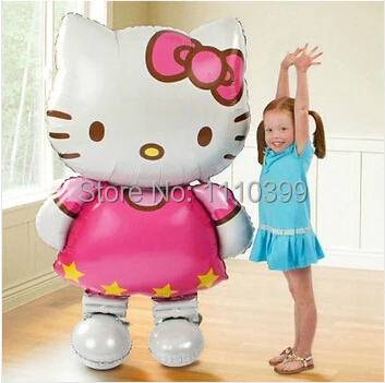 $0 97/шт большой 80*48 см Рисунок Hello Kitty фольгированные шары cartoon рождения украшения