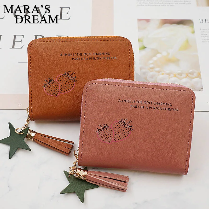 Fashion Women Short Wallet PU Leather Tassel Lady Cute Mini Wallets Brand Women's Purse Small Portable Female Card Holder Bags | Багаж и