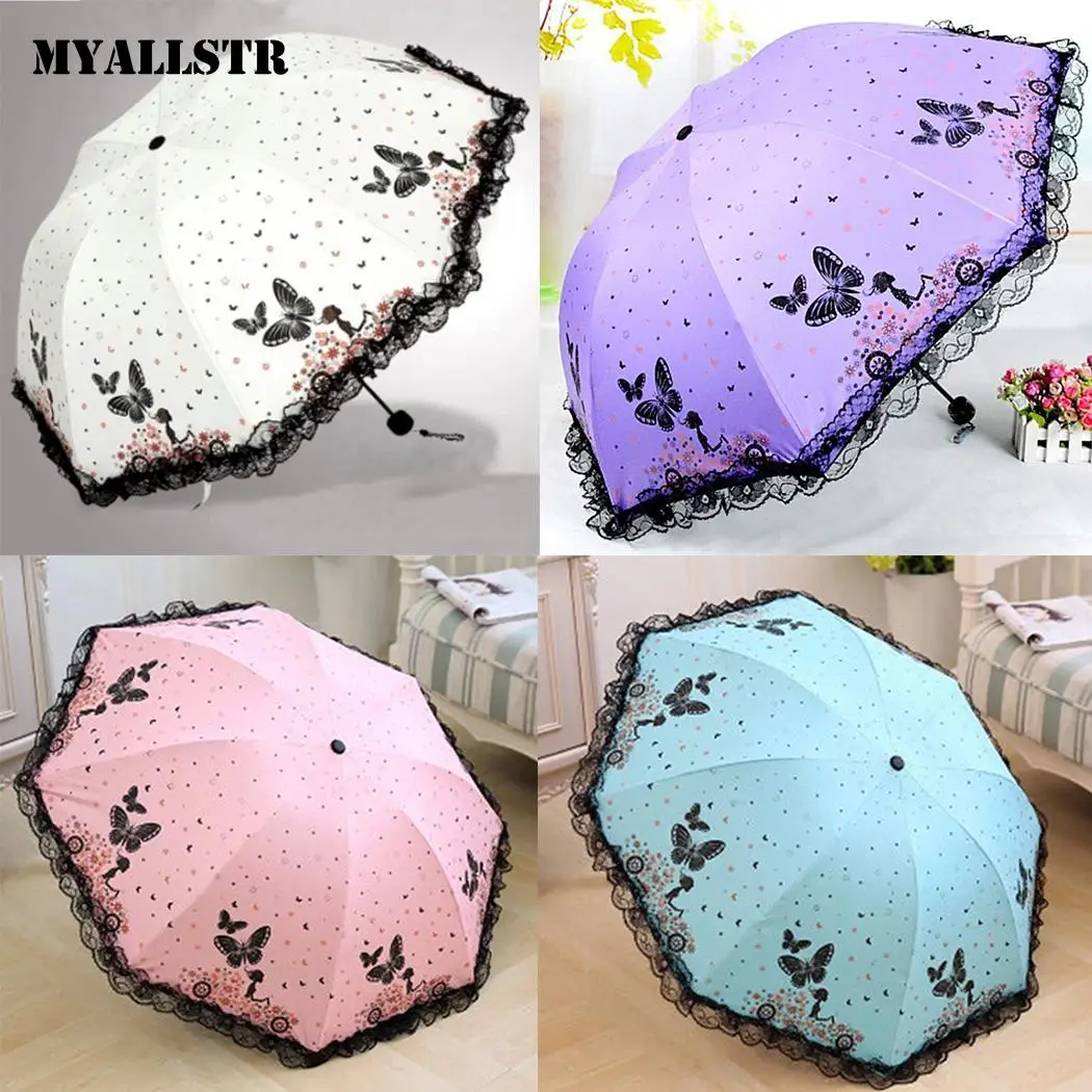 Трехслойный солнцезащитный Зонт с черным покрытием УФ зонтик для взрослых