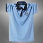 Мужская рубашка-поло 2018, мужские однотонные рубашки-поло с боковой полосой, мужская повседневная хлопковая рубашка, мужские деловые Топы 5XL