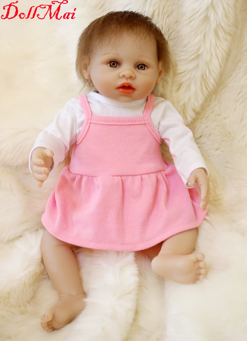 

Real soft silicone reborn baby dolls 18"45cm reborn babies girl dolls toys for child gift education toy bonecas reborn