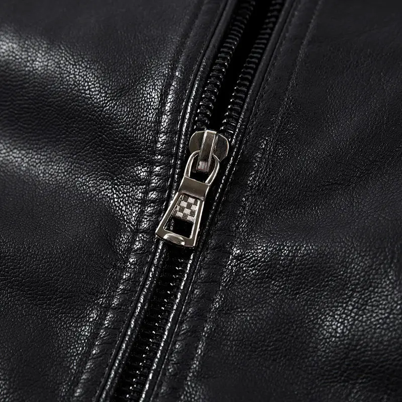 2019 Men's Leather Motorcycle Jacket Spring Autumn Men Coat Man Jackets Cool Streetwear Casual Mens Fur Clothing YN10482 | Мужская