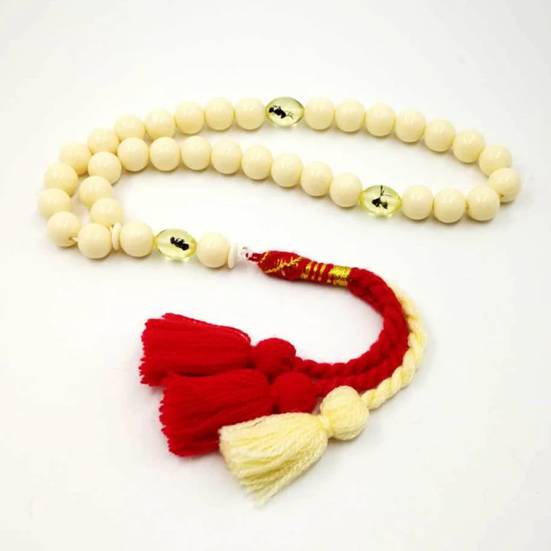Подарок Eid tasbih мусульманские четки мужские цвета слоновой кости имитация 33 66 99