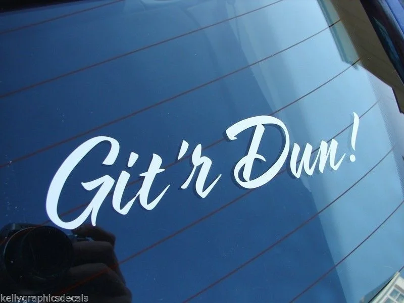 &quotGit Father Dun!&quot Веселые шеи Стикеры наклейка высечки в парке или виде буквы r