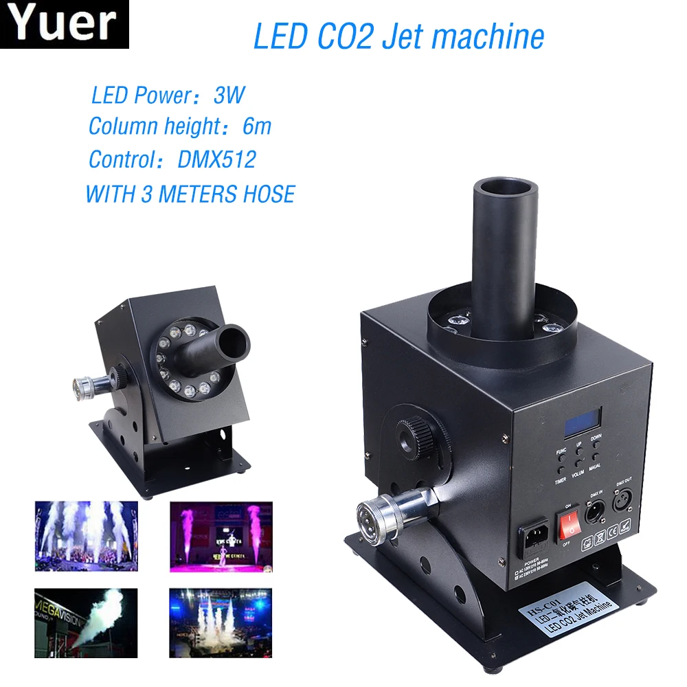 Best Equipo de DJ Profesional DMX 512, máquina de chorro de Co2 de escenario, efecto de niebla de hielo seco, máquinas de humo de CO2, Cañón de efectos especiales para discoteca