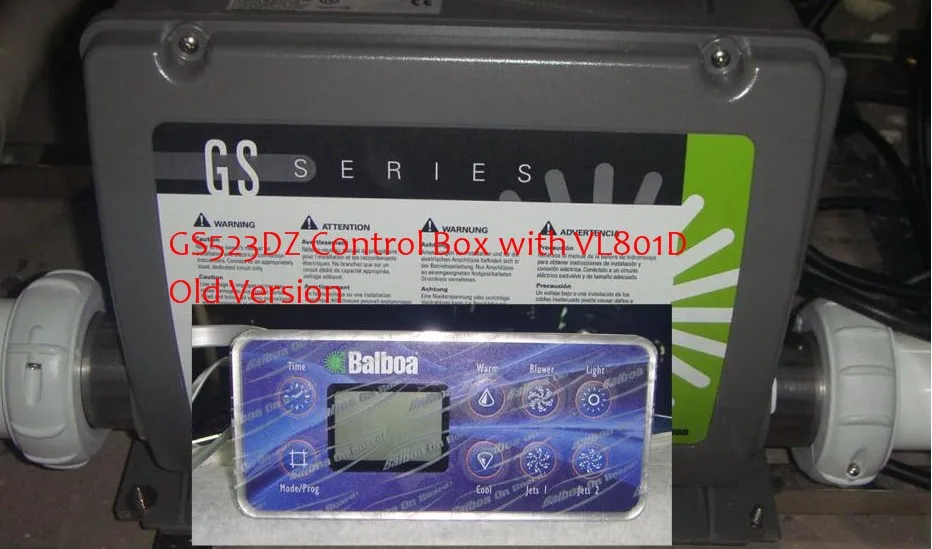 

Spa conroller Balboa GS523DZ Control Box with VL801D topside panel,suitable to spas with 3 pumps,heater,blower,light,ozone