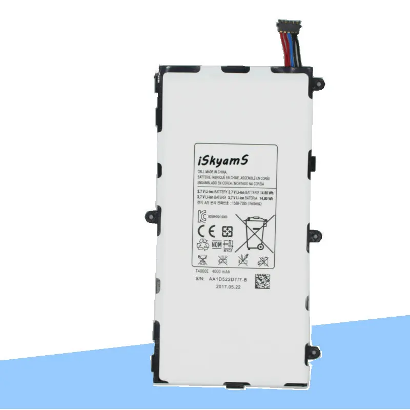 2x4000 мА/ч T4000E запасная батарея для Samsung Galaxy Tab Tablet 3 7 0 T211 T210 T215 T210R T217A SM-T210R T2105 P3210 P3200 |