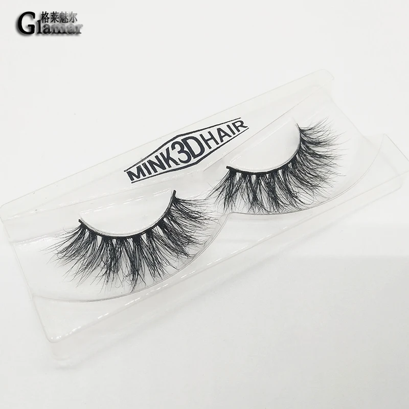 GLAMAR 1 пара высокого качества 3D 100% норковые ресницы натуральные длинные полные