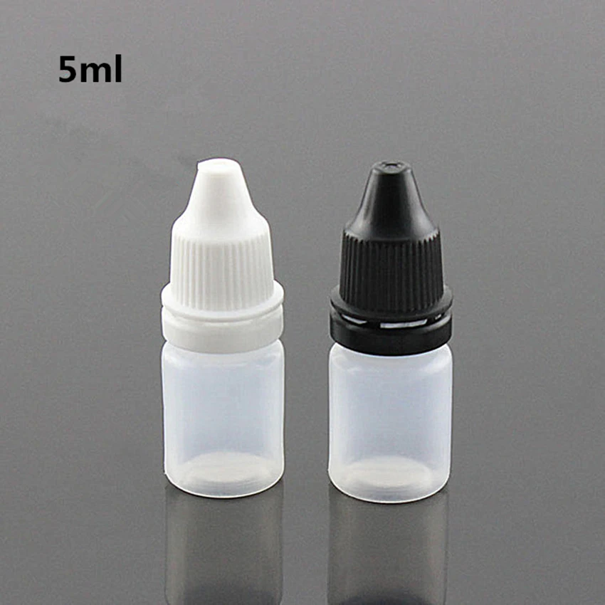 100 шт пустые прозрачные белые пластиковые бутылки капельницы для глаз бутылка