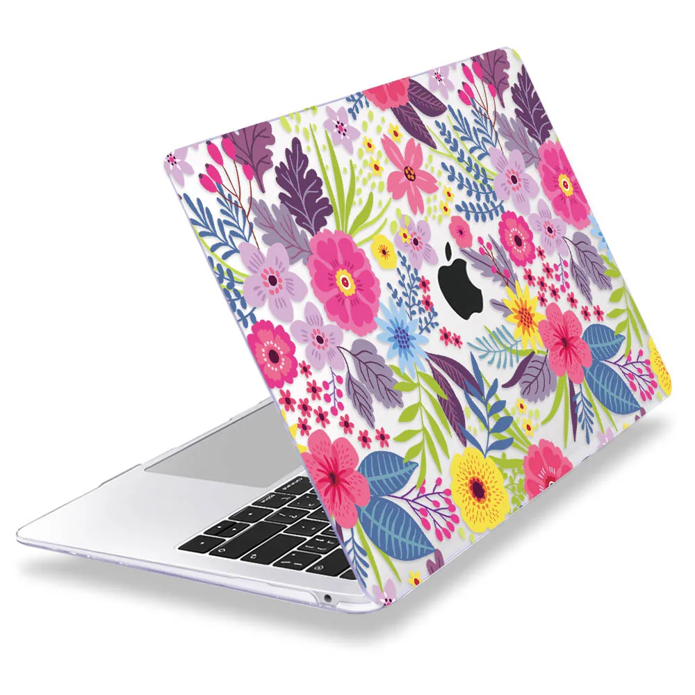 Z134 Чехол Redlai с разноцветными цветами для Macbook Air 13, чехол A1932, A1466, чехол для ноутбука MacBoook Pro 13, 15, 16 дюймов, чехол с сенсорной панелью - Цвет: Z134