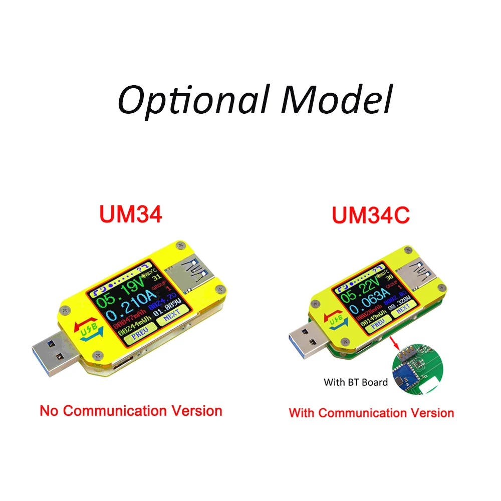 RD UM34/UM34C USB 3 0 ЖК-дисплей тестер измеритель напряжения Вольтметр Амперметр