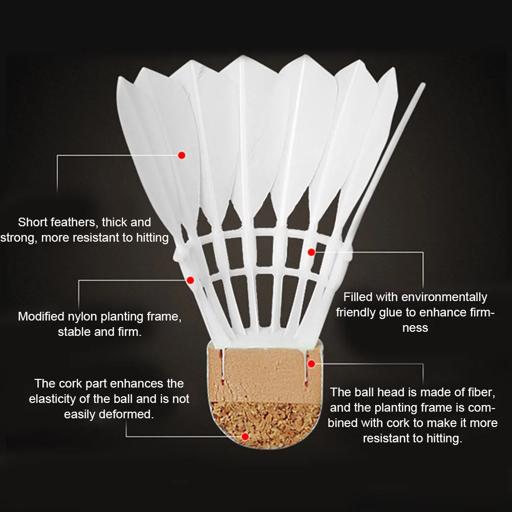 Colorful Badminton Training Exercise Sports Accessoriess Durable Shuttlecock Fitness Ball Game Outdoor Sporting Goods Indoor