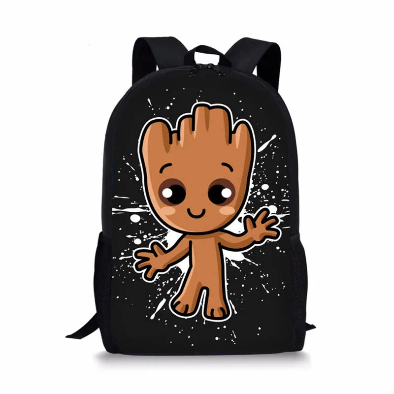 As picture ThiKin мультфильм I am Groot школьная сумка для подростков мальчиков детская крутая ортопедическая школьная сумка черный милый начальный ребенок книжные сумки - Цвет: As picture