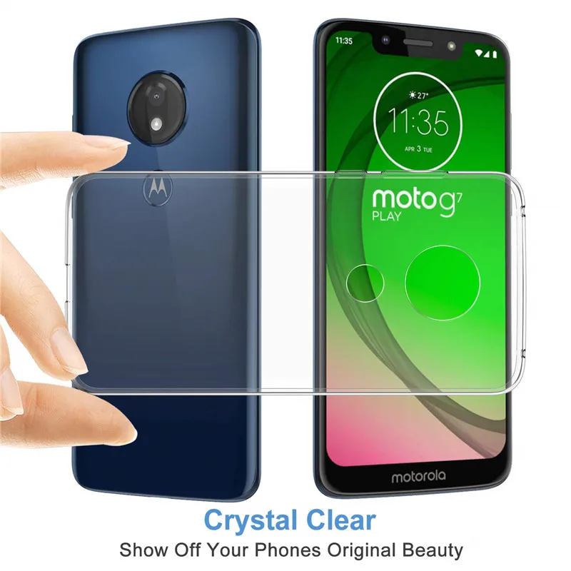 Чехол для Moto G7 Play Power мягкий силиконовый прозрачный чехол телефона Motorola G7Play G7Power