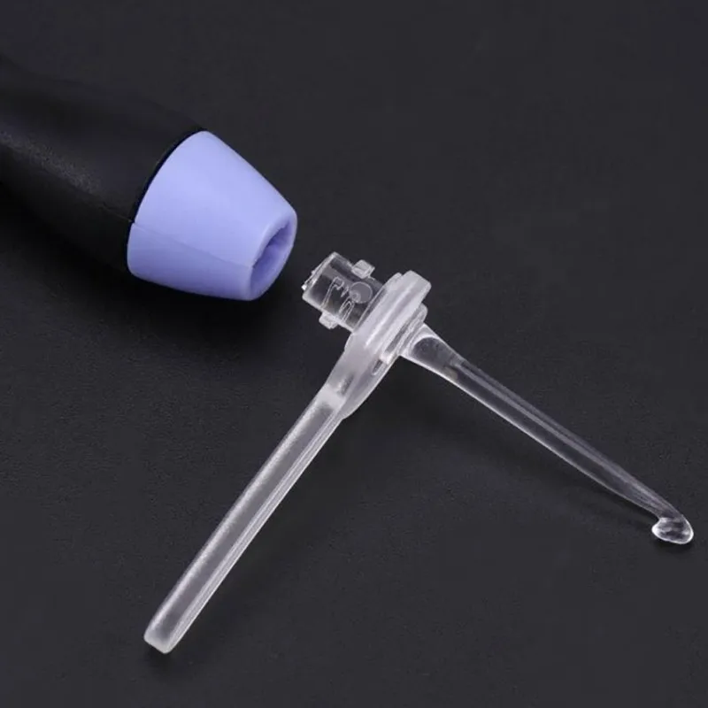Useful 9-in-1 USB LED Light Up Purple Crochet Hooks Knitting Needles Set Weave Tool Kit Sewing Accessories | Дом и сад