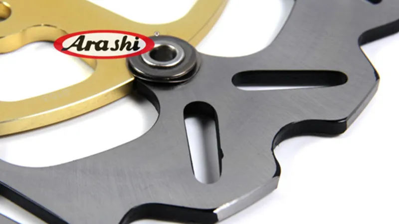 Gold With Bracket Араши 1 шт. ЧПУ спереди слева тормозной диск тормозные диски для KAWASAKI KX450F KX 450F 2006 2007 2008 2009 2010 2011 2012 2013 - Цвет: Gold With Bracket