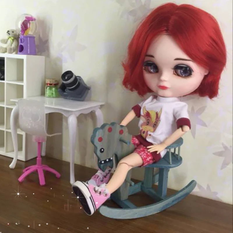 1 шт. миниатюрная мебель для кукольного домика 1/6 Hobbyhourse деревянная мини лошадь Blyth