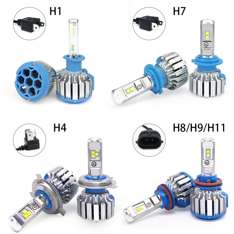 Суперъяркие светодиодсветодиодный головсветильник лампы Xenplus H4 turbo T1 HB4 9005 H7 H11 H1 H3
