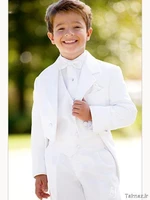 white boys formal wear suits for boy jacketpantsbowtievestnotch lapel baby kids formal suit wedding party children tuxedos
