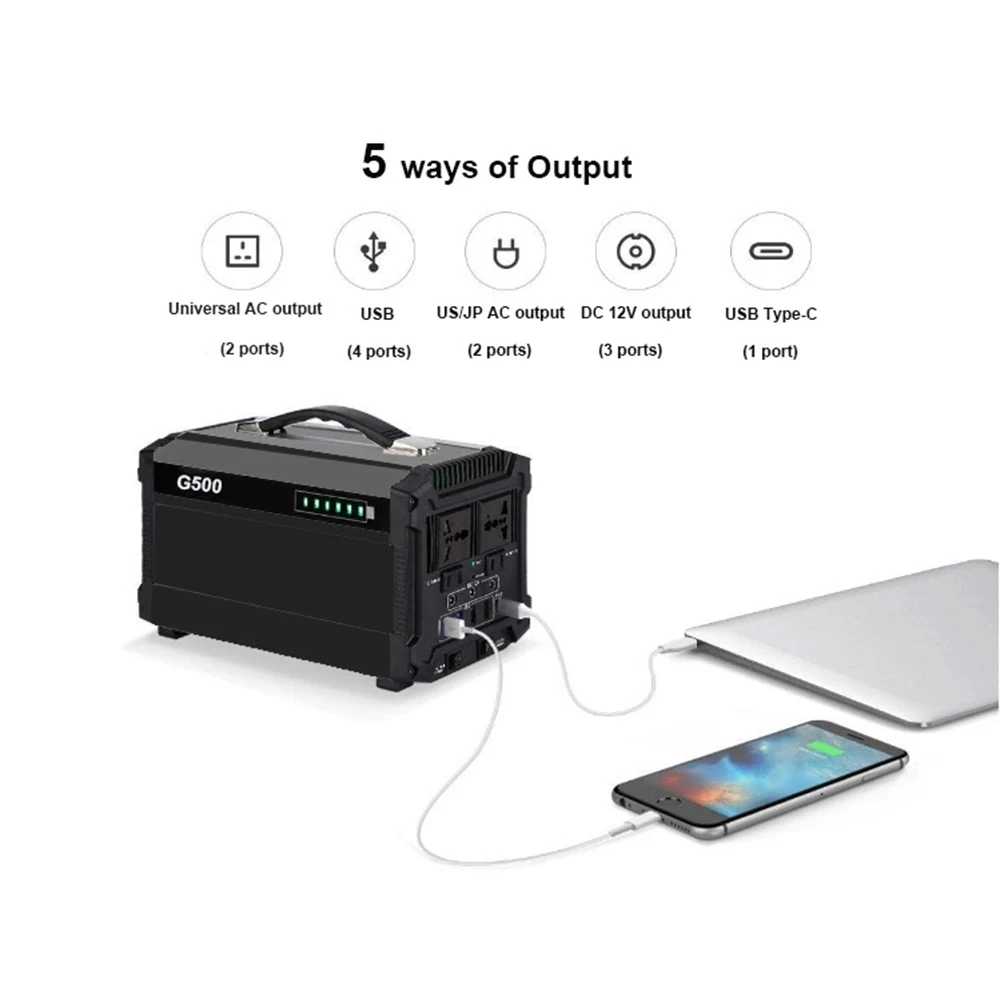 120000 mAh power Bank, 5 V/12 V/220 V, портативный генератор, электростанция, зарядка для телефонов, планшетов, ноутбуков, ТВ, вентиляторов, автомобильный аккумулятор, 120AH