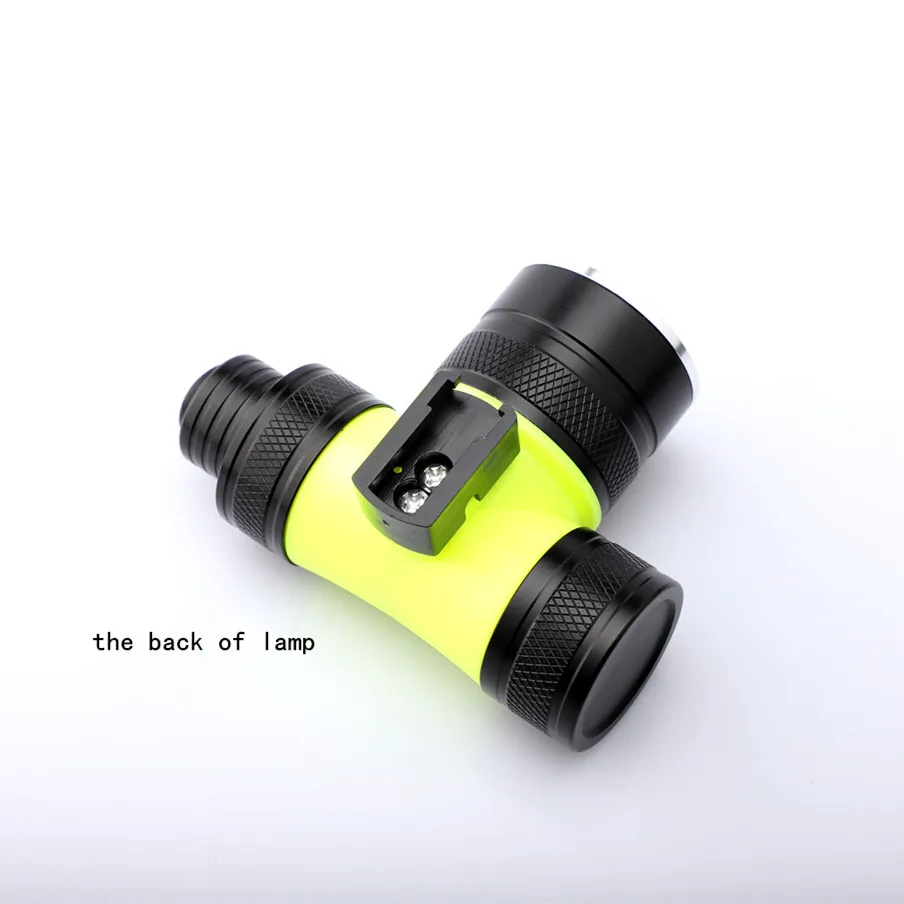 УФ фиолетовый светодиодный водонепроницаемый фонарик для дайвинга T6 L2 желтый