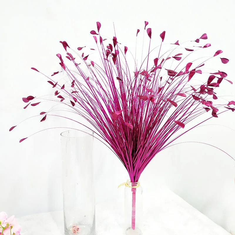 Reed Flower Golden Silver White Peacock Grass Artificial Fake Plant Wedding Road Lead Decor Wall Arrangement Props Layout | Дом и сад