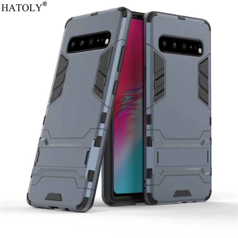 Чехол для Samsung Galaxy S10 5G резиновая броня робота жесткая задняя крышка телефона
