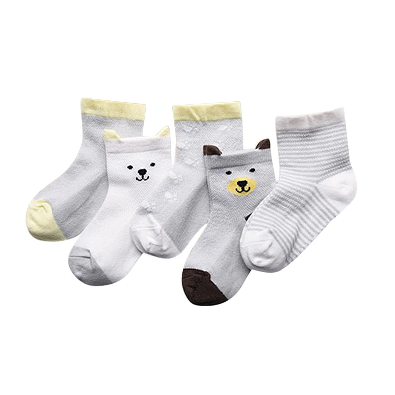 1-3Year 5 пар/лот, новинка года, носки для малышей летние сетчатые тонкие носки для маленьких девочек, хлопковые носки для новорожденных мальчиков и От 0 до 3 лет - Цвет: 1-3Year