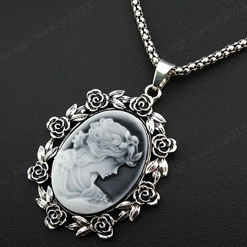 Модное роскошное ожерелье с подвеской в виде античного Серебряного Цветка