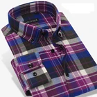 GREVOL Новый щеткой с длинным рукавом рубашки 100% классическое хлопковое клетчатое дизайнерские мужские рубашки Мода британский стиль пять Цвета