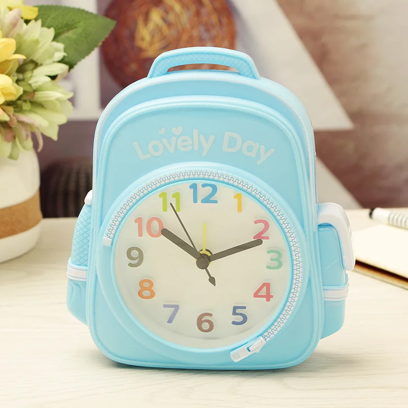 Мультяшная школьная сумка настольные часы-будильник часы ручной работы орнамент