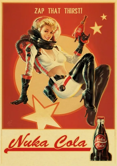 Холст, украшение для дома, печатная Модульная картина, Nuka Cola Fallout, настенные картины, современный, скандинавский стиль, плакат для гостиной - Цвет: BO xianru1426-10