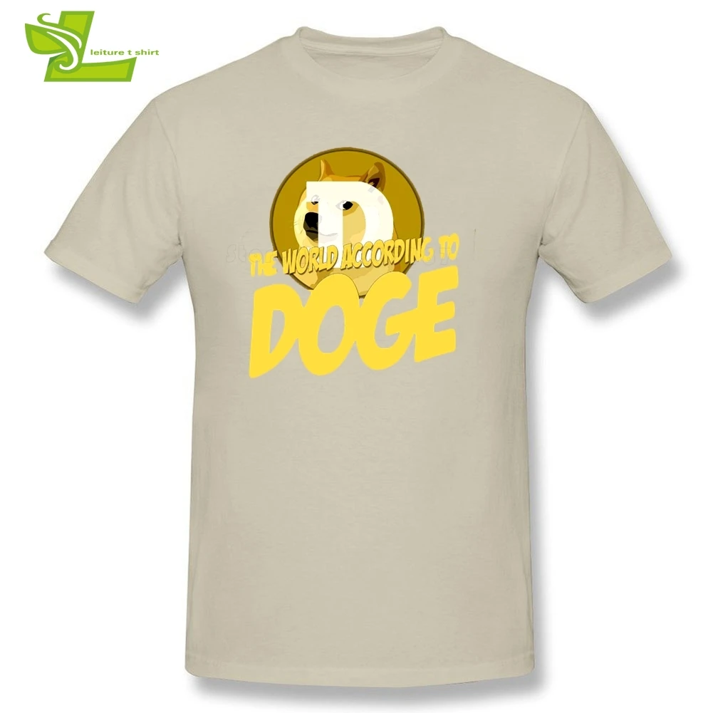 Футболка Dogecoin мужская с коротким рукавом и круглым вырезом Клубная тенниска