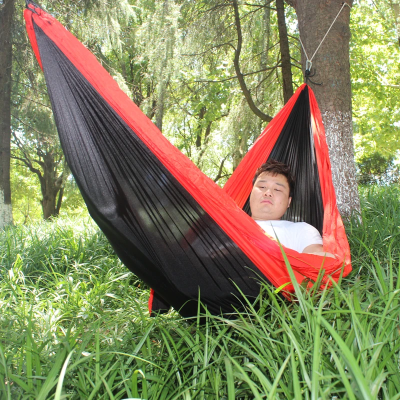 Двойной гамак парашют для кемпинга с ремешками на дереве Регулируемая пряжка