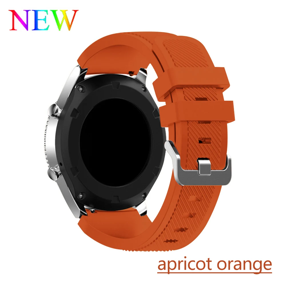 Apricot orange 22 мм ремешок для часов samsung Galaxy watch 46 мм 42 мм active 2 gear S3 Frontier ремешок huawei часы gt спортивный браслет 20 - Band Color: Apricot orange