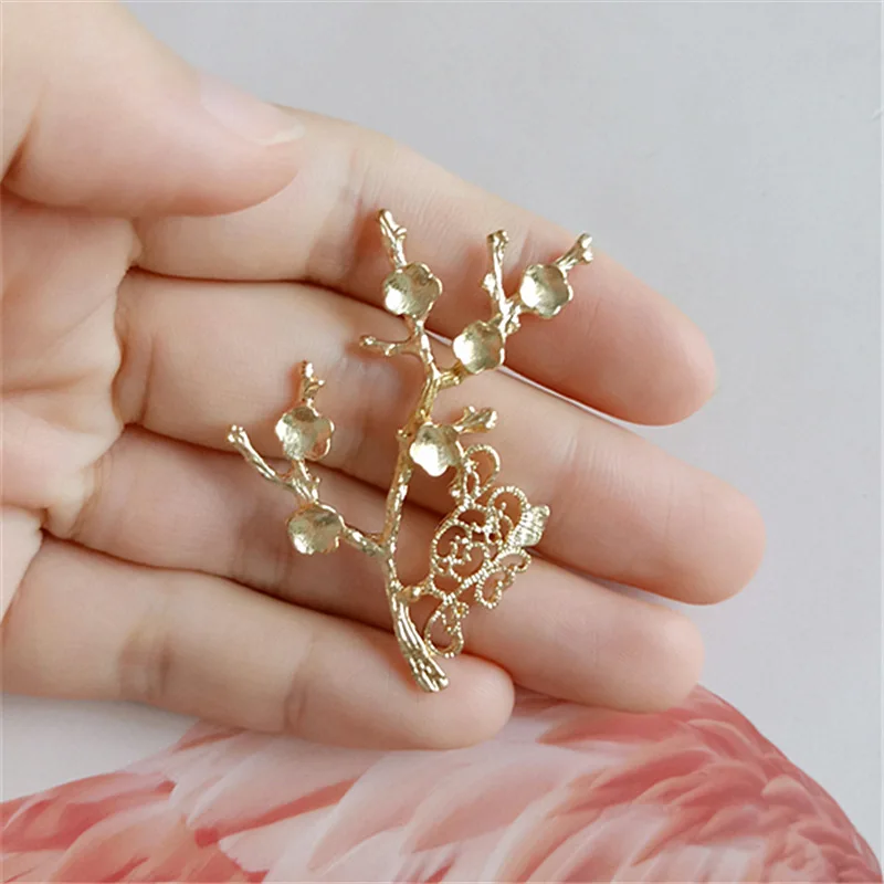 Big Leaf Branch Charm Branch Pendant For Wedding Hair Jewelry Making Diy Handmade Craft