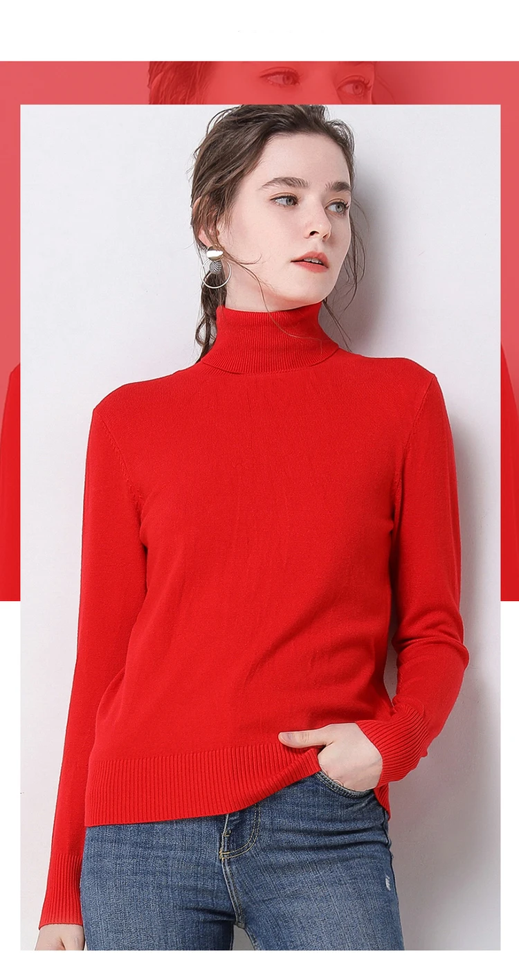 Autumn Winter sweater women turtleneck cashmere sweater knitted pullover women sweter fashion sweaters new Plus Size tops