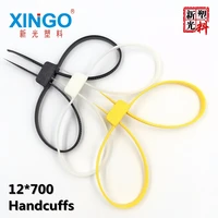 1pcslot 12mmx700mm 12x700 12700 plastic police handcuffs double flex cuff disposable handcuffs zip tie nylon cable ties