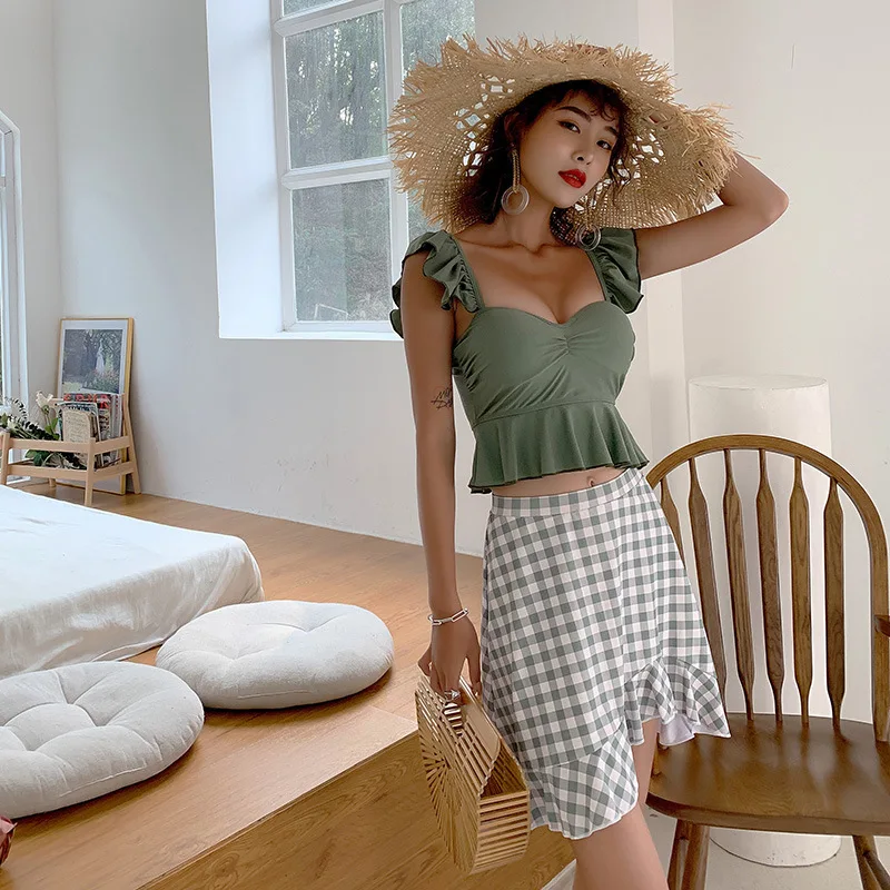 Женский купальник бикини для девочек детский новинка 2019 двойка сексуальный