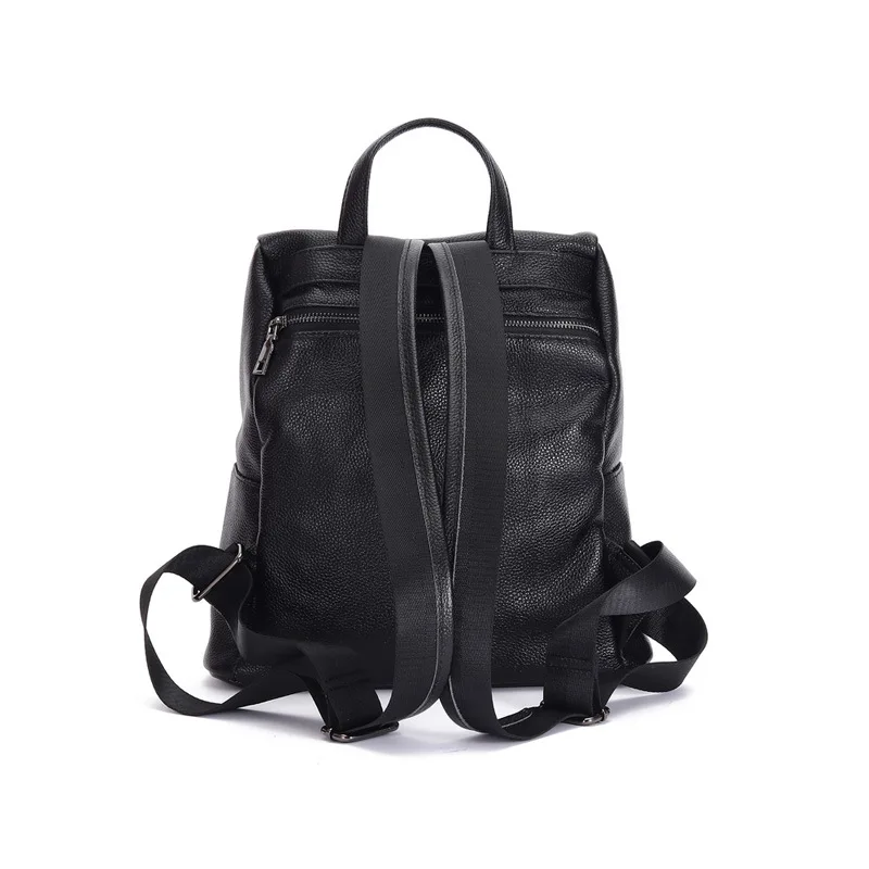 Новая мода дамы 100% натуральная кожа черный Мини Рюкзак Для Путешествий Сумка для