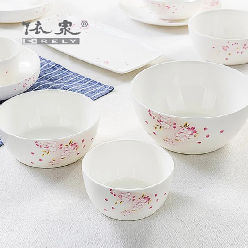 Porselen yemek takimlari набор посуды vajilla de porcelana Японский керамический костяной фарфор глазури цветные столовые приборы набор