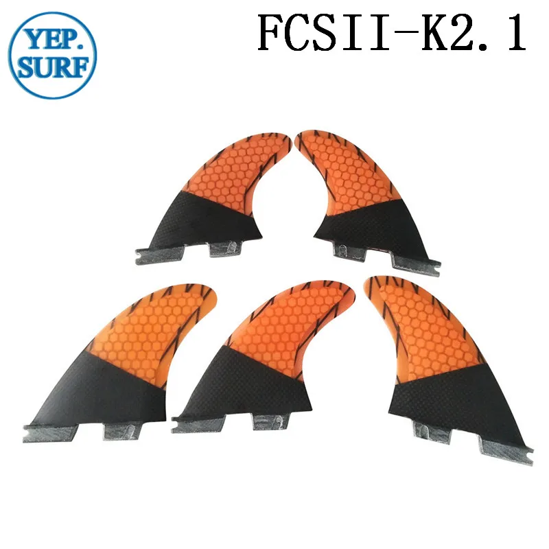 FCS2 плавник с Сотами углерода Tri-Set Fin FCSII K2.1 плавник для серфинга Quilhas
