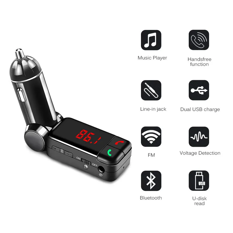 Беспроводной ЖК дисплей Bluetooth Автомобильный fm передатчик MP3 музыкальный плеер USB