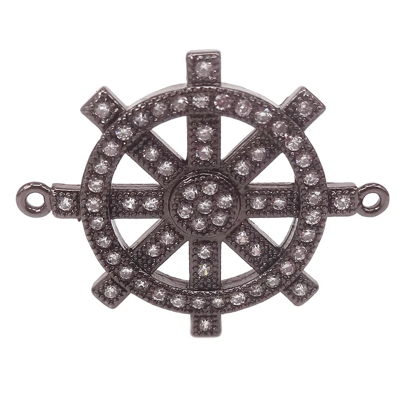 10Pcs Mixed Colors Compass Rudder Connector Anchor Charm Pendant Jewelry Making Findings Accessories DIY Handmade Craft 21x15mm | Украшения