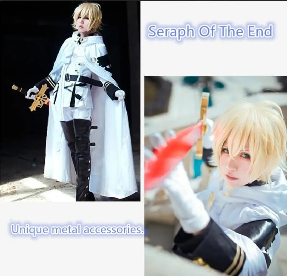 Серафим конца Cos Mikaela Hyakuya вампир косплей костюм Owari no Serafu Хэллоуин полный комплект