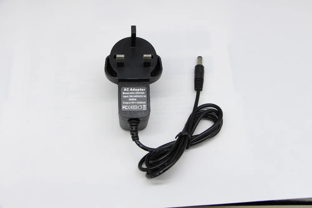 Бесплатная Доставка 2 ШТ. ВЕЛИКОБРИТАНИЯ Plug Micro USB Адаптер Питания Черный 5 В 3A AC