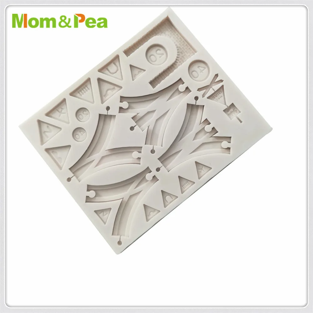 Mom&ampPea MPA0692 Splicing Rail Shaped Silicone Mold Cake Decoration Fondant 3D Food Grade | Дом и сад